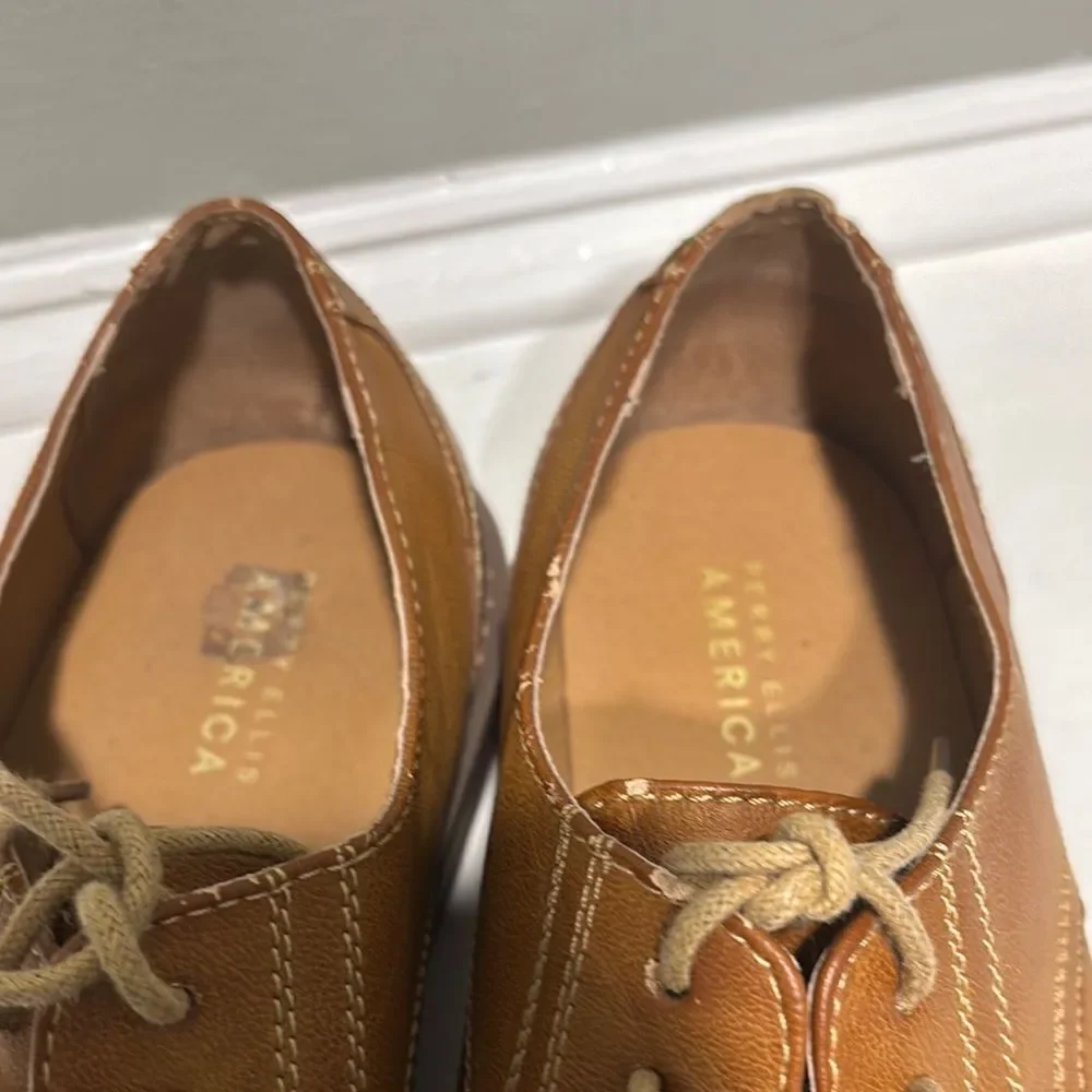 Men's Perry Ellis Tan Leather “Sterling” Business Casual Loafer-size 12